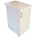 Corp inferior cu 1 usa Zebra, Alb/MDF Vanilie, cu blat Travertin, 40 x 85 x 60 cm